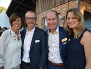 Silvia Hiestand, Fahrion & Partner Gartenbau, TKB-CEO Heinz Huber, Gottlieber Hüppen CEO Dieter Bachmann und Ehefrau Isabella Bachmann. (Bild: Margrith Pfister-Kübler)