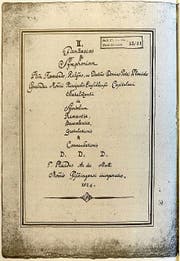 Die Noten von Pater Placidus Andermatt aus der Klosterbibliothek Einsiedeln. Sie sind 1955 wiederentdeckt worden.