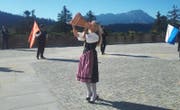 Auftakt zur feierlichen Eröffnung des Bürgenstock Resorts auf der Piazza vor dem 5-Sterne-Superior-Hotel Bürgenstock, dem Kernstück der Anlage. (Bild: Corinne Glanzmann (Bürgenstock, 28. September 2018))