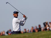 Tiger Woods musste sich im Doppel mit Patrick Reed erneut geschlagen geben (Bild: KEYSTONE/AP/ALASTAIR GRANT)