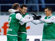 Freude herrscht: Tranquillo Barnetta trifft für St. Gallen gleich doppelt (Bild: KEYSTONE/EDDY RISCH)