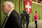 Christoph Blocher (links) und seine Tochter Magdalena Martullo-Blocher sind gegen den AHV-Steuer-Deal, den SVP-Finanzminister Ueli Maurer mit grosser Überzeugung vertritt. (Bild: Pascal Mora/Keystone)
