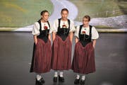 Das Terzett Geschwister Weber mit Sandra, Maja und Doris. (Bild: Birgit Scheidegger. Sarnen, 29. September 2018)