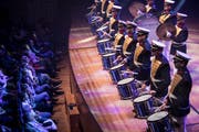 An Coolness kaum zu überbieten: die Showband Adest Musica Sassenheim beim «Tattoo on stage». Bild: Manuela Jans-Koch (29. September 2018)