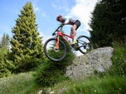 Lukas Flückiger im Training auf der Lenzerheide (Bild: KEYSTONE/GIAN EHRENZELLER)