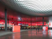 Weil die Baselworld künftig weniger Geld in die Kassen der MCH Group spülen wird, stehen weitere Wertberichtigungen auf dem neuen Messegebäude an. Diese werden die Rechnung von MCH auch dieses Jahr belasten. (Bild: KEYSTONE/GEORGIOS KEFALAS)