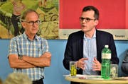 «Richtig und nötig»: Stadtrat Peter Gubser (SP) und CVP-Parlamentarier Dominik Diezi wollen Signal setzen. (Bilder: Max Eichenberger)