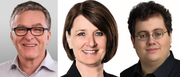 Kandidieren fürs Präsidium (von links): Hans Staub (CVP), Esther Rüttimann (FDP) und Stefan Thöni (Piratenpartei). (Bilder pd)