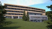 So hätte die Südseite des geplanten Jufa-Hotels in Wildhaus ausgesehen. Nachdem das Projekt an der Volksabstimmung vom 15. April bachab geschickt wurde, liebäugelt der Herisauer SVP-Kantonsrat Ralf Menet nun mit der Idee, ein Jufa-Hotel nach Ausserrhoden zu bringen. (Visualisierung: Jufa)