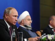 Die Präsidenten der Türkei, Russlands und des Irans konnten sich am Freitag in Teheran nicht auf eine Waffenruhe einigen. Am Samstag haben syrische und russische Streitkräfte Ortschaften in der Rebellen-Provinz unter Beschuss genommen. (Bild: KEYSTONE/EPA SPUTNIK POOL/MIKHAIL KLIMENTYEV/SPUTNIK/KREML / POO)