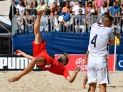 Noel Ott (links) war gegen Aserbaidschan dreifacher Torschütze (Bild: KEYSTONE/PETER SCHNEIDER)