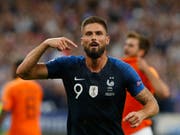 Olivier Giroud jubelt nach seinem entscheidenden Treffer gegen die Niederlande (Bild: KEYSTONE/AP/THIBAULT CAMUS)
