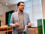 Der eigentliche Gewinner der Wahl: Schwedendemokraten-Chef Jimmie Akesson. (Bild: KEYSTONE/AP TT News Agency/STINA STJERNKVIST)