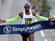 Im Halbmarathon von Newcastle kommt einmal mehr niemand an Mo Farah vorbei (Bild: KEYSTONE/AP PA/RICHARD SELLERS)