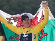 Fährt drei weitere Jahre für Sky: Der Waliser Geraint Thomas, Gewinner der Tour de France 2018 (Bild: KEYSTONE/AP/FRANCOIS MORI)