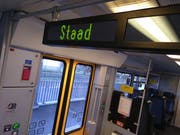 Seit dem Fahrplanwechsel im Dezember spinnt die Anzeige in der S3 Richtung St.Margrethen. (Bild: Sandro Büchler)