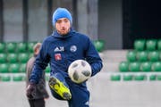 Mittelfeldspieler Valeriane Gvilia im Training mit dem FC Luzern in Kriens. (Bild: Martin Meienberger/Freshfocus (4. Januar 2019))