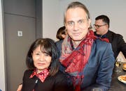 Tibet-Aktivistin Tseten Zöchbauer mit dem deutschen Schauspieler Ralf Bauer. (Bilder: Christoph Heer)