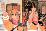 Thomas Auer, Bürgermeister von Gailingen (D) und sein Stellvertreter Ingbert Sienel.
