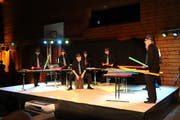 Besondere Auftritte boten die MGR-Drummers mit einem Boomwhacker-Feuerwerk. (Bild: Max Pflüger)