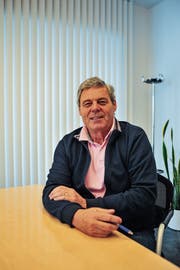 Gemeindepräsident Fritz Locher im Sitzungszimmer des Lommiser Gemeindehauses. (Bild: Olaf Kühne)