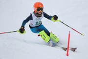 Melina Zäch vom Skiclub Gams deklassierte am Brillen Federer Cup in Malbun die Konkurrenz in der Altersklasse U11. (Bild: PD)