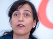 SGB-Vizepräsidentin Vania Alleva betont, dass das Bekenntnis zum Lohnschutz sich nicht gegen Europa richtet. (Bild: KEYSTONE/MARCEL BIERI)