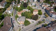 Das Areal am Platztor in St.Gallen. Hier soll der neue Campus der Universität St.Gallen entstehen. (Bild: Urs Bucher)
