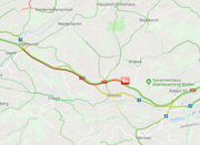 Zwischen Oberbüren und Gossau ereignete sich ein Unfall. (Bild: Screenshot TCS)