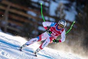 Ralph Weber während der ersten Trainingsfahrt auf der eisigen Stelvio. (Bild: Johann Groder/KEY)