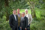 Ostschweizer Druiden von 2011: Daniel Sommer, Hansjörg Hürlimann, Oskar Köppel und Felix Stoffel. (Bild: Urs Bucher)