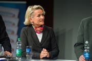 Andrea Gmür bei einem Podium im Jahr 2016. (Bild: Dominik Wunderli)