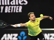 Vergeblich gestreckt: Stan Wawrinka unterlag dem Aufschlagriesen Milos Raonic in vier Tiebreaks (Bild: KEYSTONE/EPA AAP/JULIAN SMITH)
