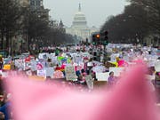 Der «Women's March» markiert zwei Jahre Widerstand gegen die Präsidentschaft von US-Präsident Trump. (Bild: KEYSTONE/FR159526 AP/JOSE LUIS MAGANA)
