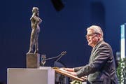 Joachim Gauck am Rheintaler Wirtschaftsforum in Widnau. (Bild: Michel Canonica)
