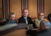 Andreas Guhl (l.) und Roland A. Huber (M.) vertreten im Thurgauer Grossen Rat die BDP. (Bild: Andrea Stalder)