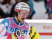Daniel Yule freut sich nach seinem starken zweiten Lauf (Bild: KEYSTONE/JEAN-CHRISTOPHE BOTT)