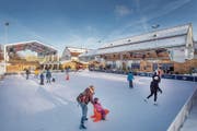 Der St. Galler «Eiszauber» und damit das Eisfeld auf der Kreuzbleiche sind noch bis am 27. Januar geöffnet. (Bild: Urs Bucher)