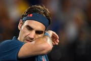 Ausgeschieden: Roger Federer unterliegt im Achtelfinal Stefanos Tsitsipas.
