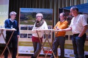 Pietro Menghini, Bernadette und Urs Brandenburger sowie Ernst Graf sprechen über Burnout. (Bild: Martin Brunner)