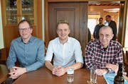 Sie wollen neu in den Gemeinderat: Daniel Stamm, Janik Bosshard und Fabian Heil. (Bild: Christoph Heer)