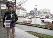 Mauro Vogel an der von ihm untersuchten Kreuzung. (Bild: Flavia Niederberger (Stans, 17. Januar 2019))