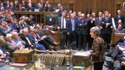 Aufnahme aus einem Video des gestrigen Auftritts von Theresa May vor dem britischen Unterhaus. (Bild: PD/EPA (London, 21. Januar 2019))