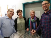 Die neuen Kandidaten für den Gemeinderat von Langrickenbach: Martin Stadler, Silvia Schmied, Gisela Cerny Rüegg und Andreas Ferraro. (Bild: Martina Eggenberger Lenz)