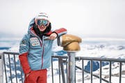 Marco Odermatt posiert auf dem Titlis. (Bild: PD)