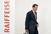 Guy Lachappelle nach seiner Wahl zum Verwaltungsratspräsidenten von Raiffeisen. (Bild: Walter Bieri/Keystone (Brugg, 10. November 2018))