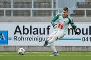 FCL-Jungtorhüter Loïc Jacot bei seinem Debüt bei den Profis im Testspiel gegen den FC Winterthur am 8. Januar 2019 in Kriens. (Bild: Martin Meienberger/Freshfocus)