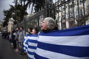 Gegner des Namensvertrages protestieren in Thessaloniki (Giannis Papaniko/AP (25. Januar 2019))