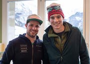 Ivan Mattli durfte mit dem Baumeisterverband den Skiprofi Beat Feuz persönlich treffen. (Bild: PD)