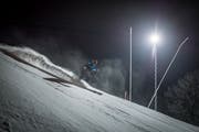 Nachtskifahren am Skilift Horn des Skigebiets Ebenalp. (Bild: Benjamin Manser, 20. Januar 2017)